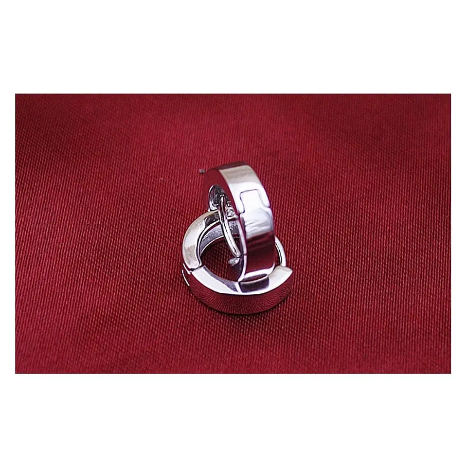 Aros Argolla Plateada 12mm 3