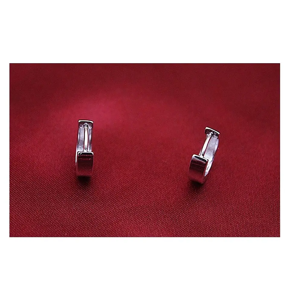 Aros Argolla Plateada 12mm 4