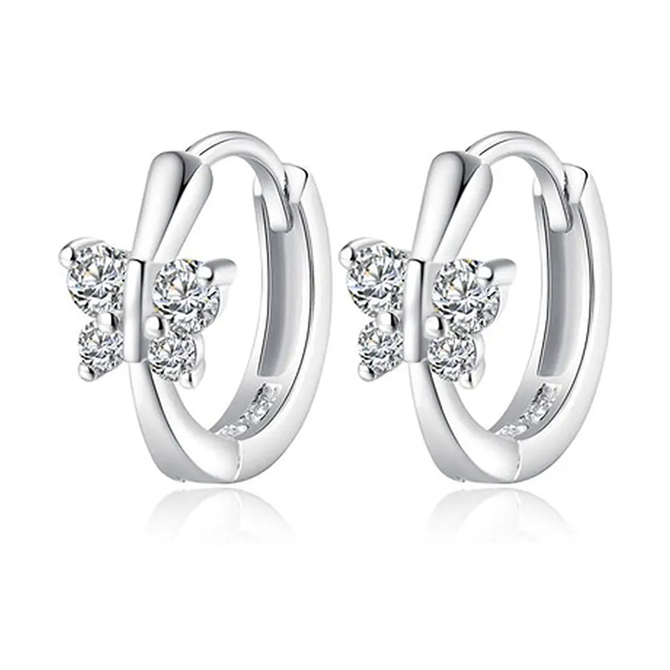 Aros Plata 925 Argolla Mariposa 1