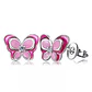 Aros Plata 925 Mariposa Rosada - Miniatura 1