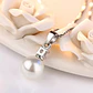 Collar Perla Blanca con Circon Plateado - Miniatura 5