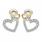 Aros Plata 925 Doble Corazon - Miniatura 1