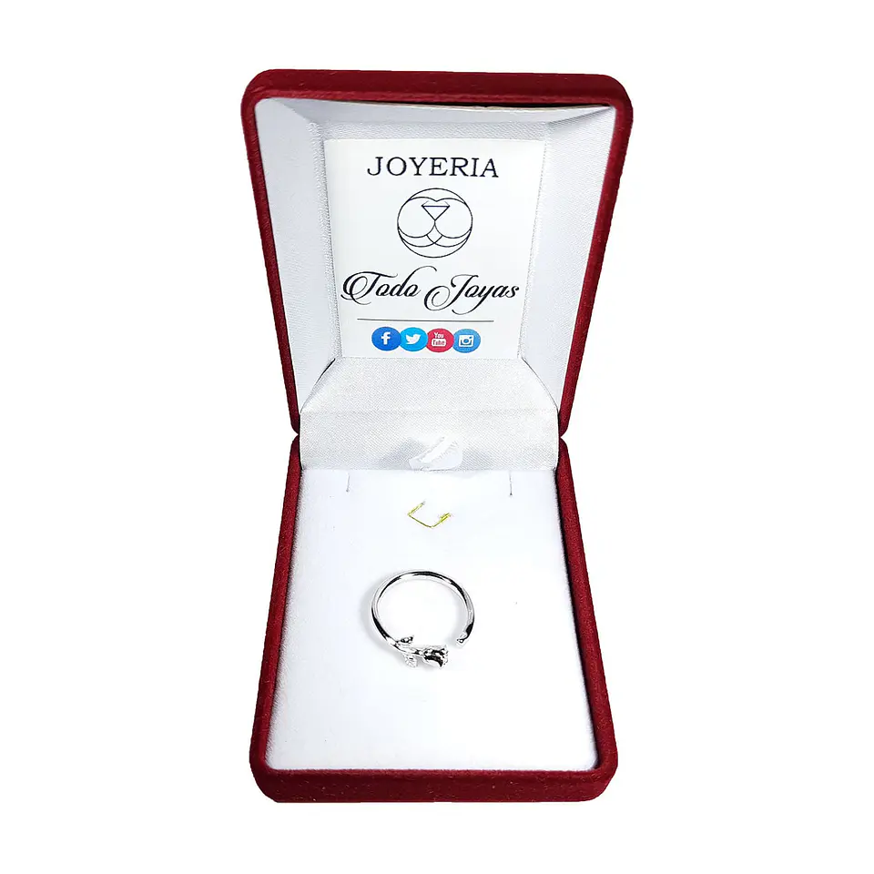 Anillo Plata 925 Rosa Plateada Ajustable 2