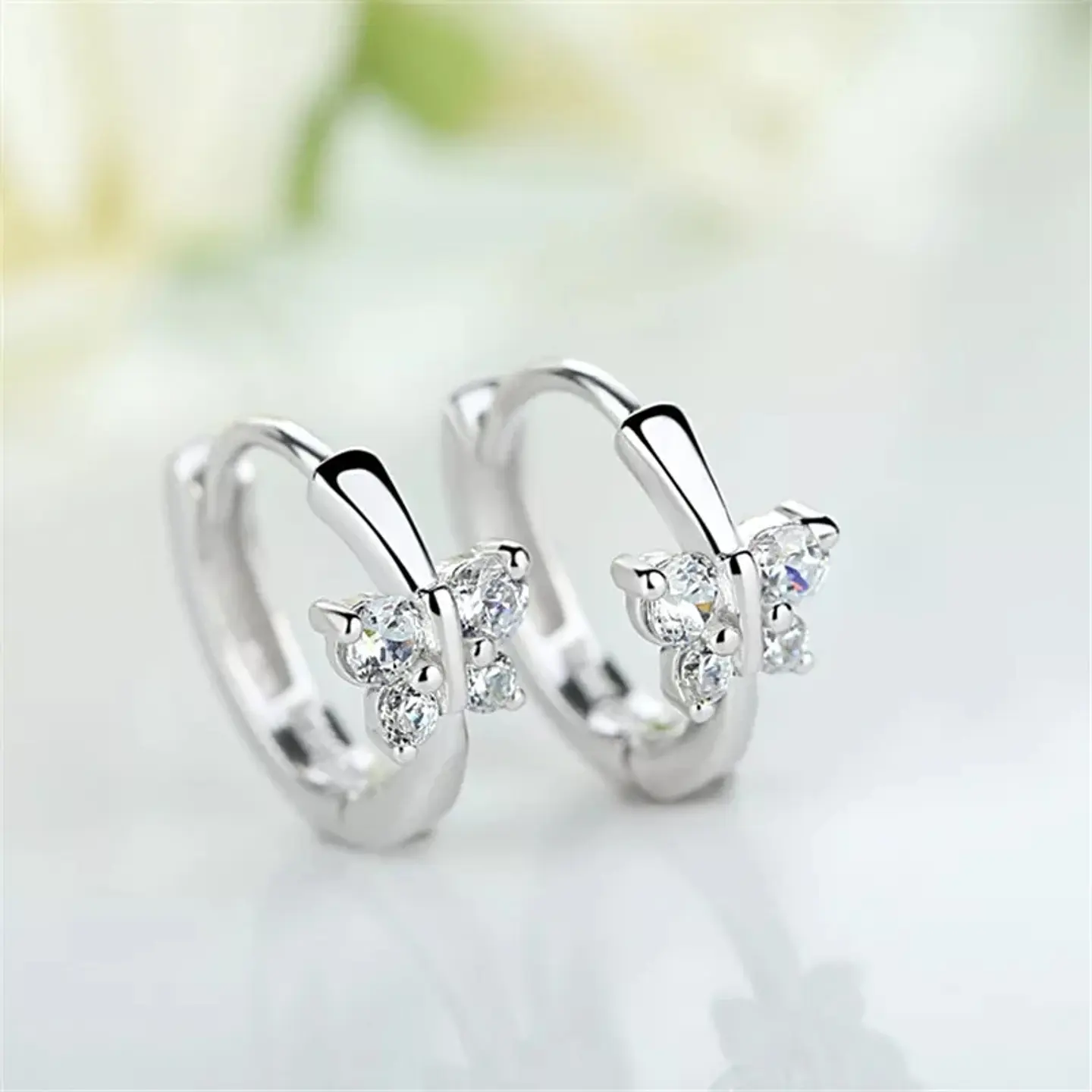 Aros Plata 925 Argolla Mariposa 5