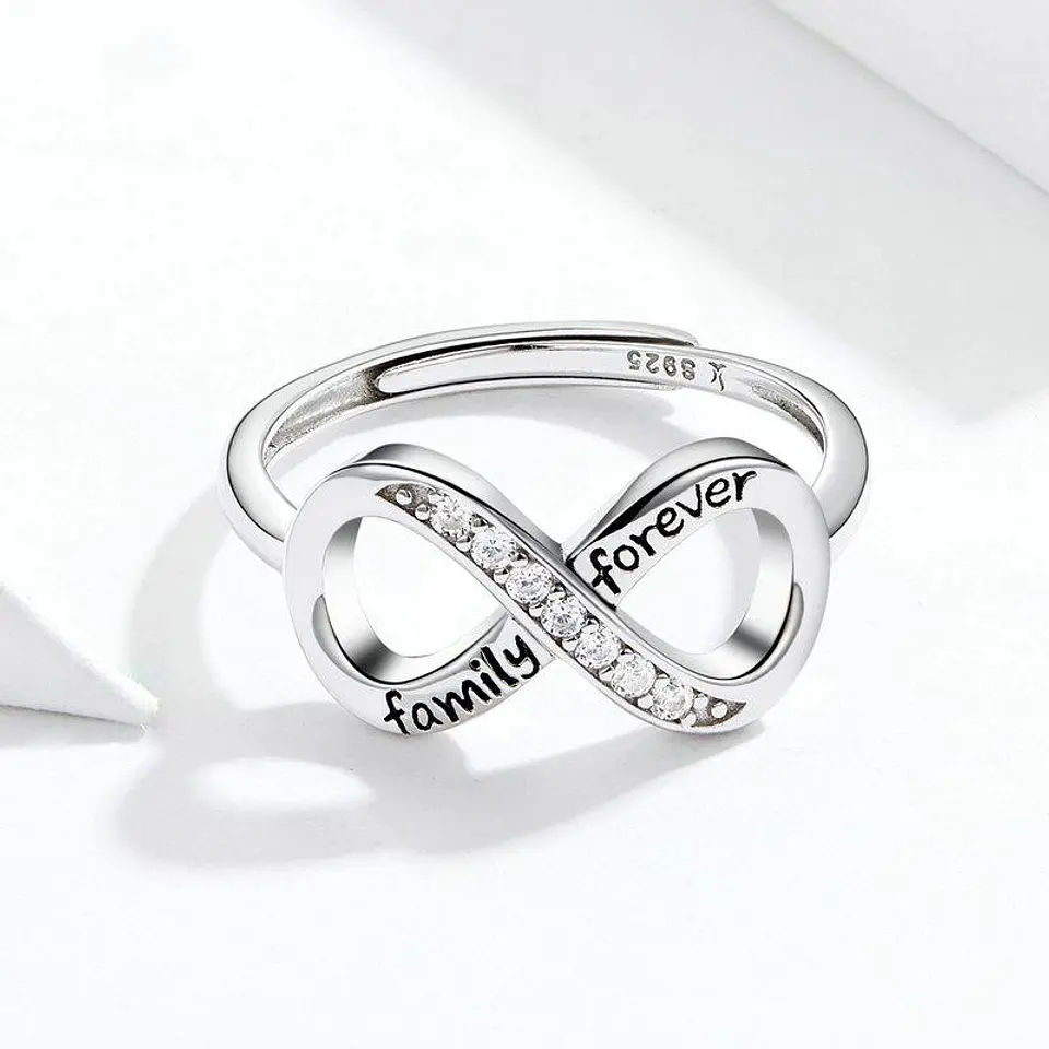 Anillo Plata 925 Infinito Family Ajustable 6