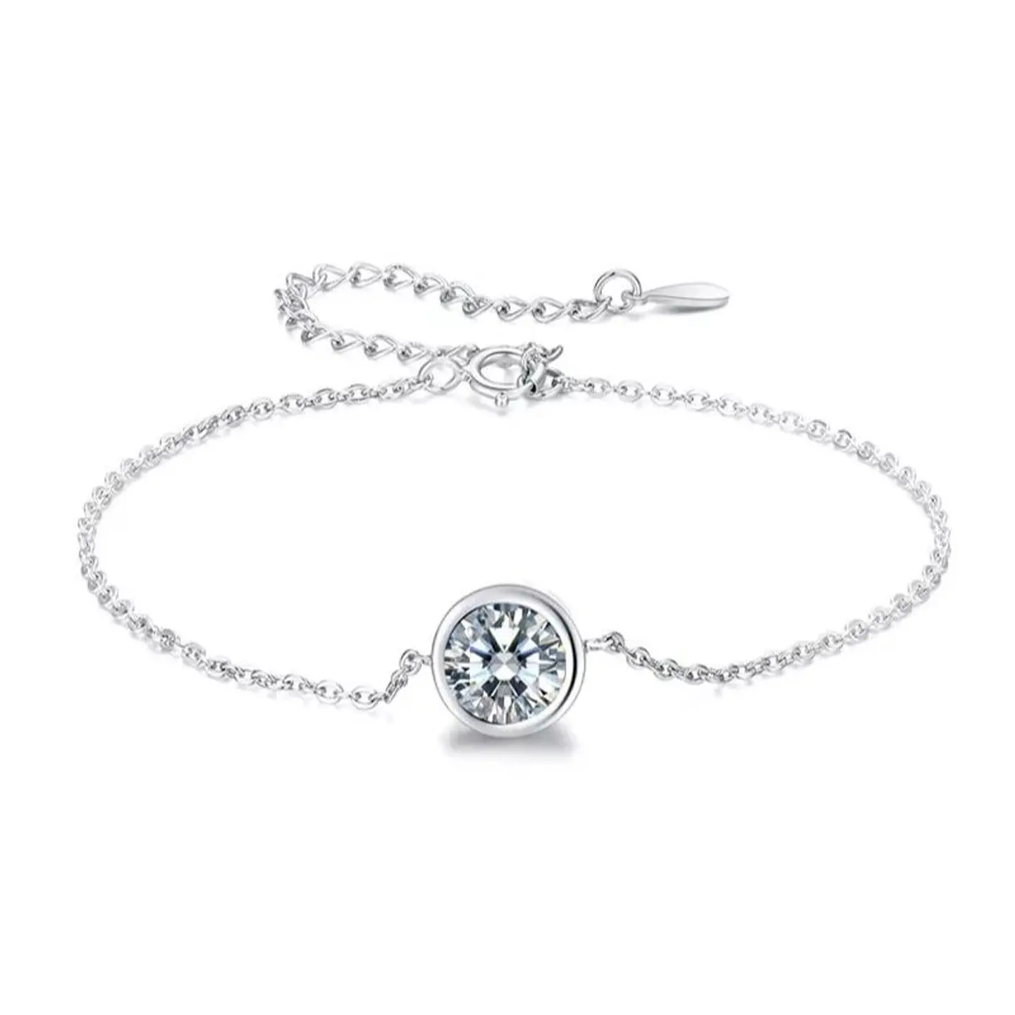 Pulsera Plata 925 Circon Plateada 1