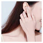Anillo Plata 925 Rosa Plateada Ajustable - Miniatura 4