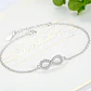 Pulsera Plata 925 Infinito Circones Blancos - Miniatura 4