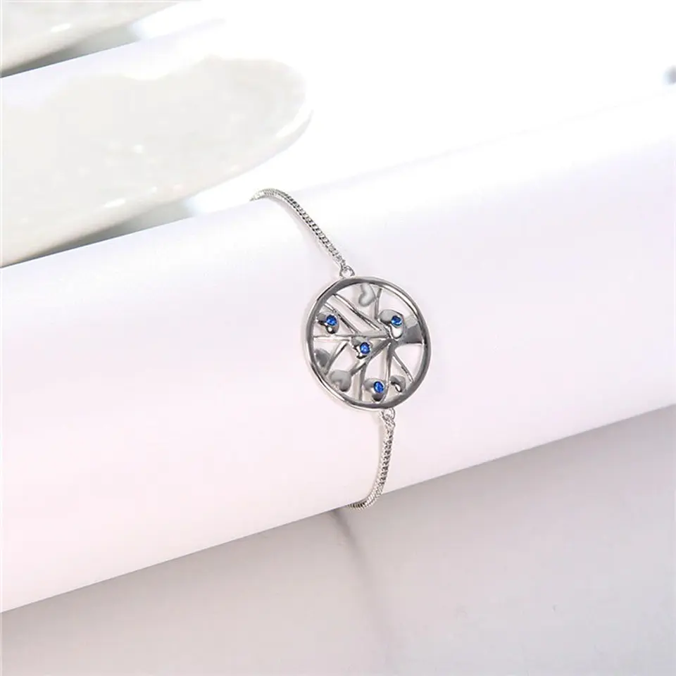Pulsera Arbol de La vida Circones Plateada 4