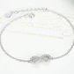 Pulsera Plata 925 Infinito Circones Blancos - Miniatura 5