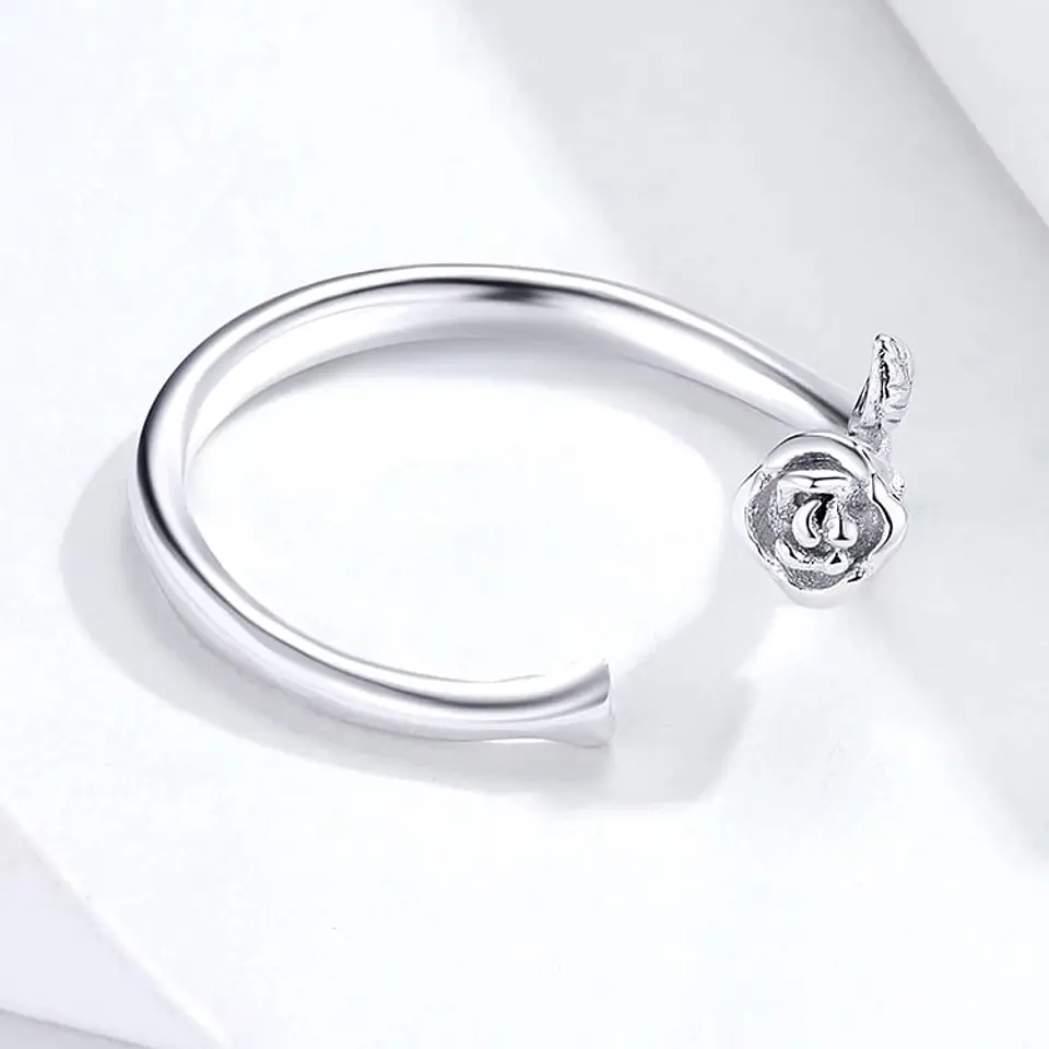 Anillo Plata 925 Rosa Plateada Ajustable 5