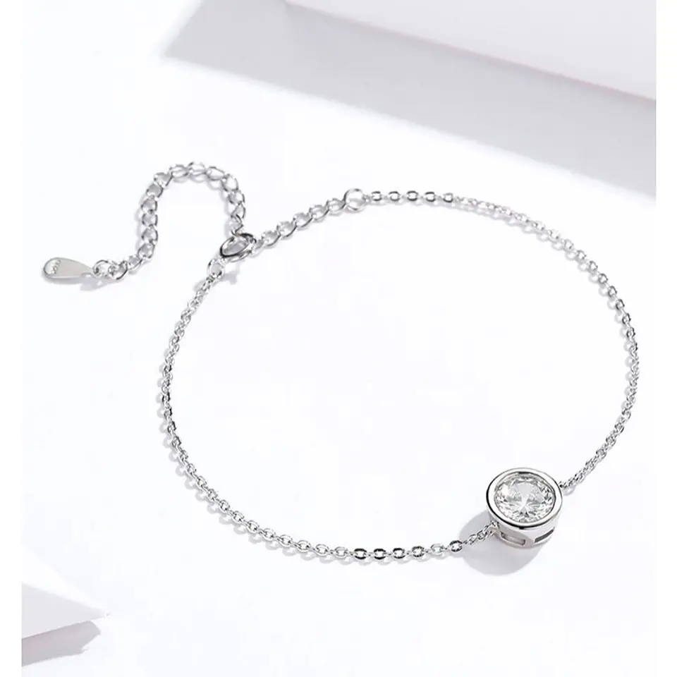 Pulsera Plata 925 Circon Plateada 3
