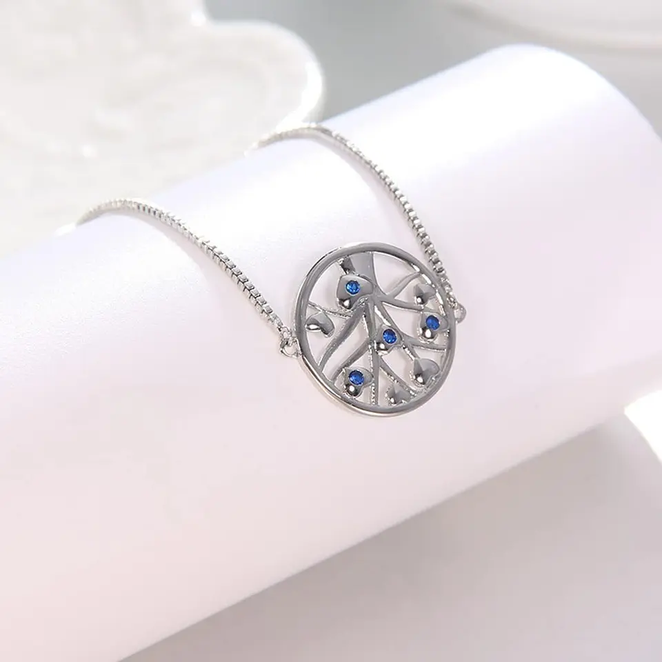 Pulsera Arbol de La vida Circones Plateada 7