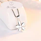 Collar Flor Rosada Plateado - Miniatura 5