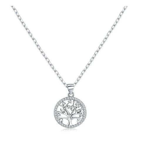 Collar Arbol de la Vida Circones Plateado