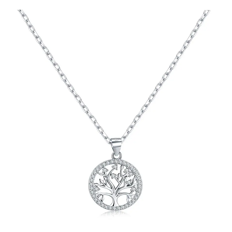 Collar Arbol de la Vida Circones Plateado 1