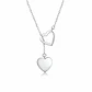 Collar Amor Doble Corazon Plateado - Miniatura 1