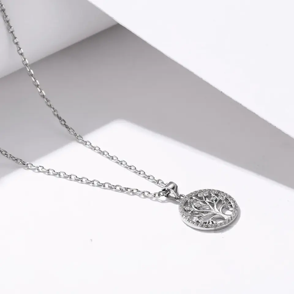 Collar Arbol de la Vida Circones Plateado 4