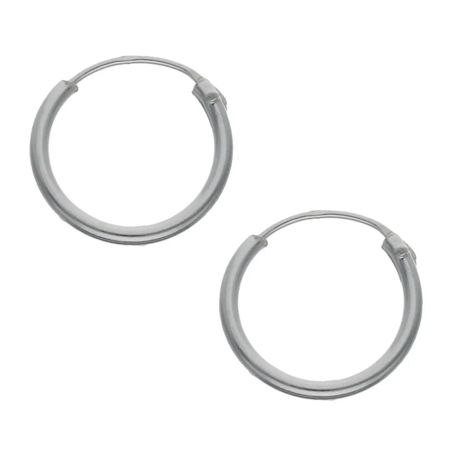 Aros Plata 925 Argolla Lisa 14mm 1