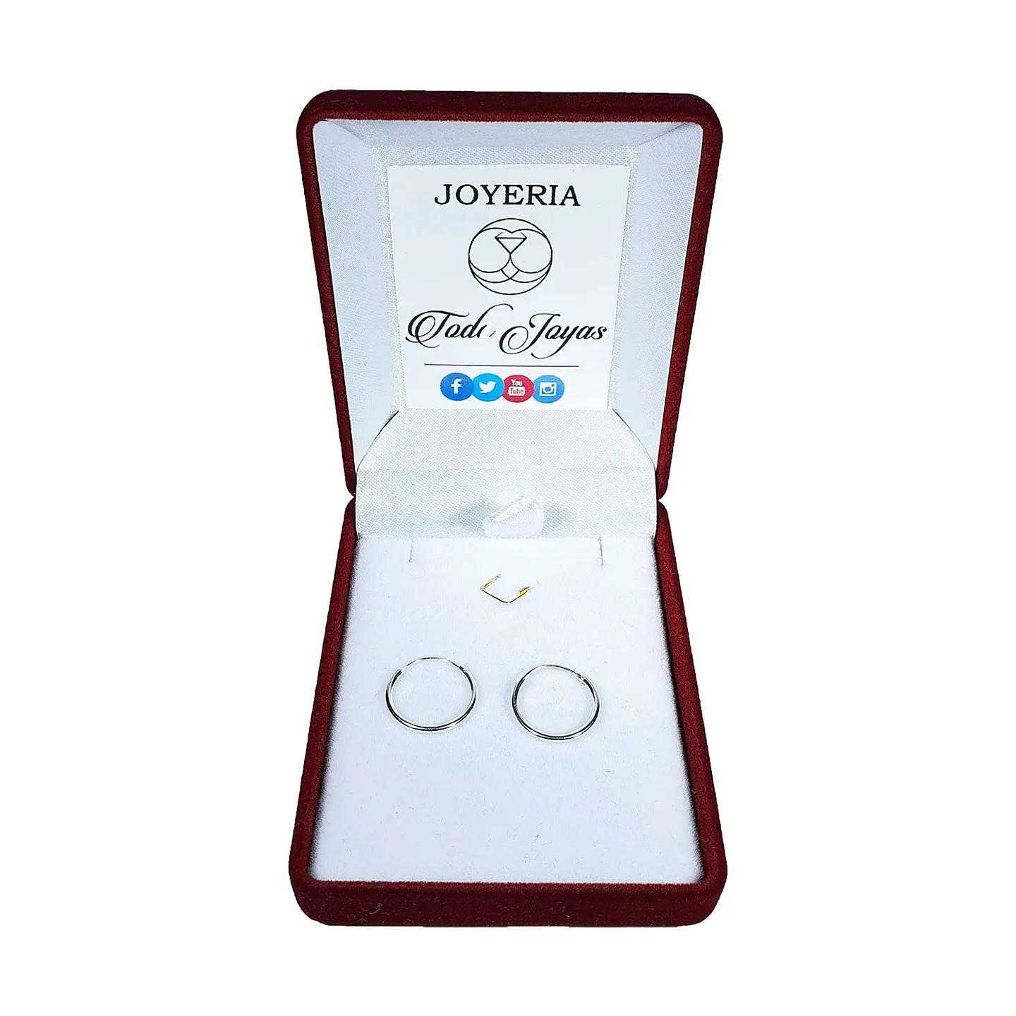 Aros Plata 925 Argolla Lisa 14mm 2
