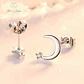 Aros de Luna y Estrella Plateado - Miniatura 4