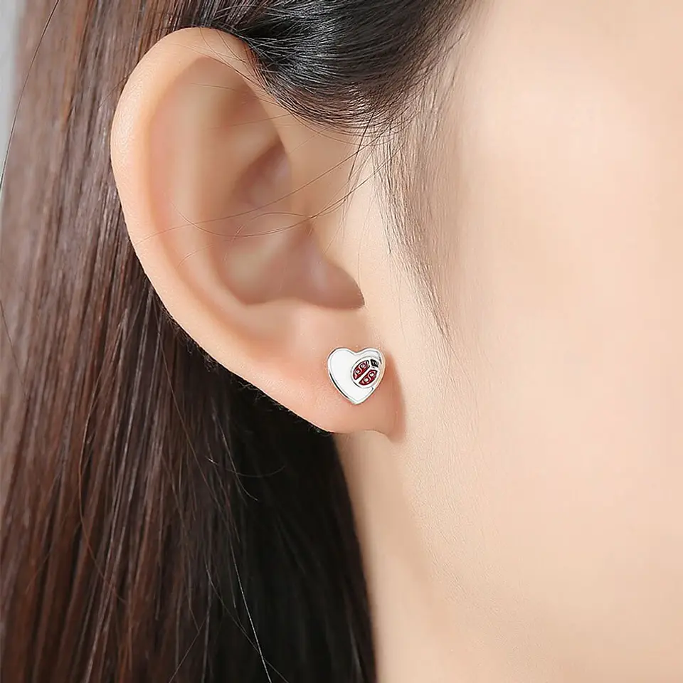 Aros Plata 925 Corazon Mariquita 5