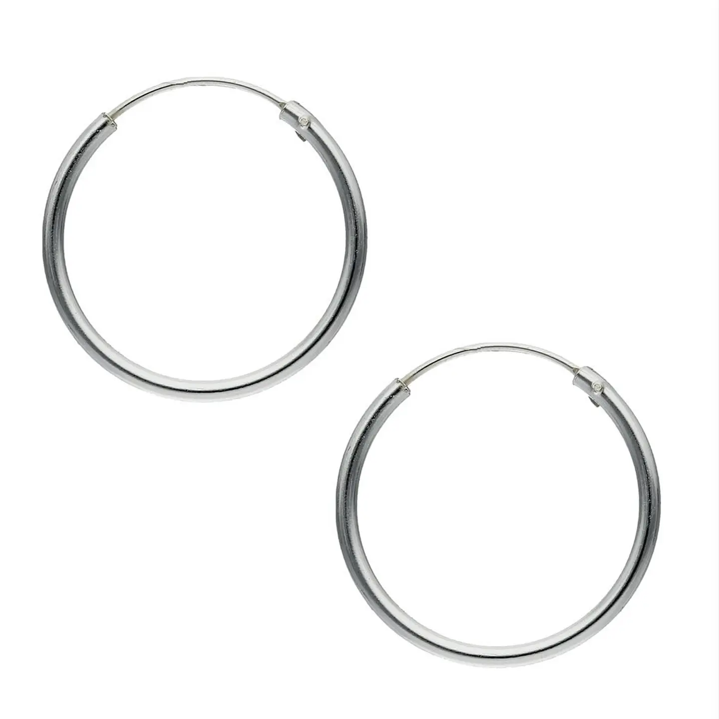 Aros Plata 925 Argolla Lisa 20mm 1
