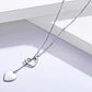 Collar Amor Doble Corazon Plateado - Miniatura 7