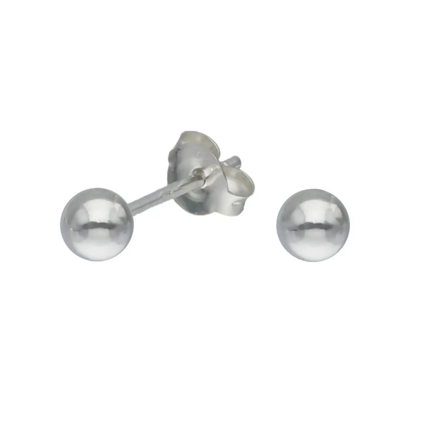 Aros Plata 925 Esferas 4mm 1