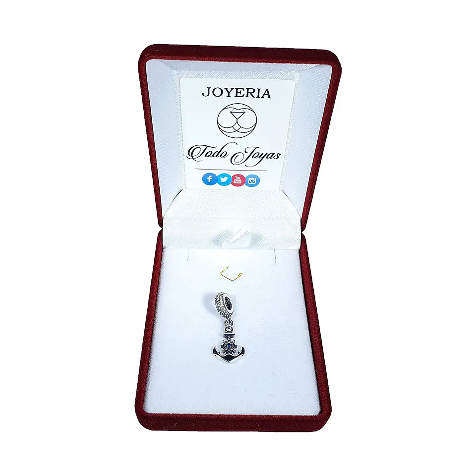 Charm Dije Plata 925 Ancla Naval 2