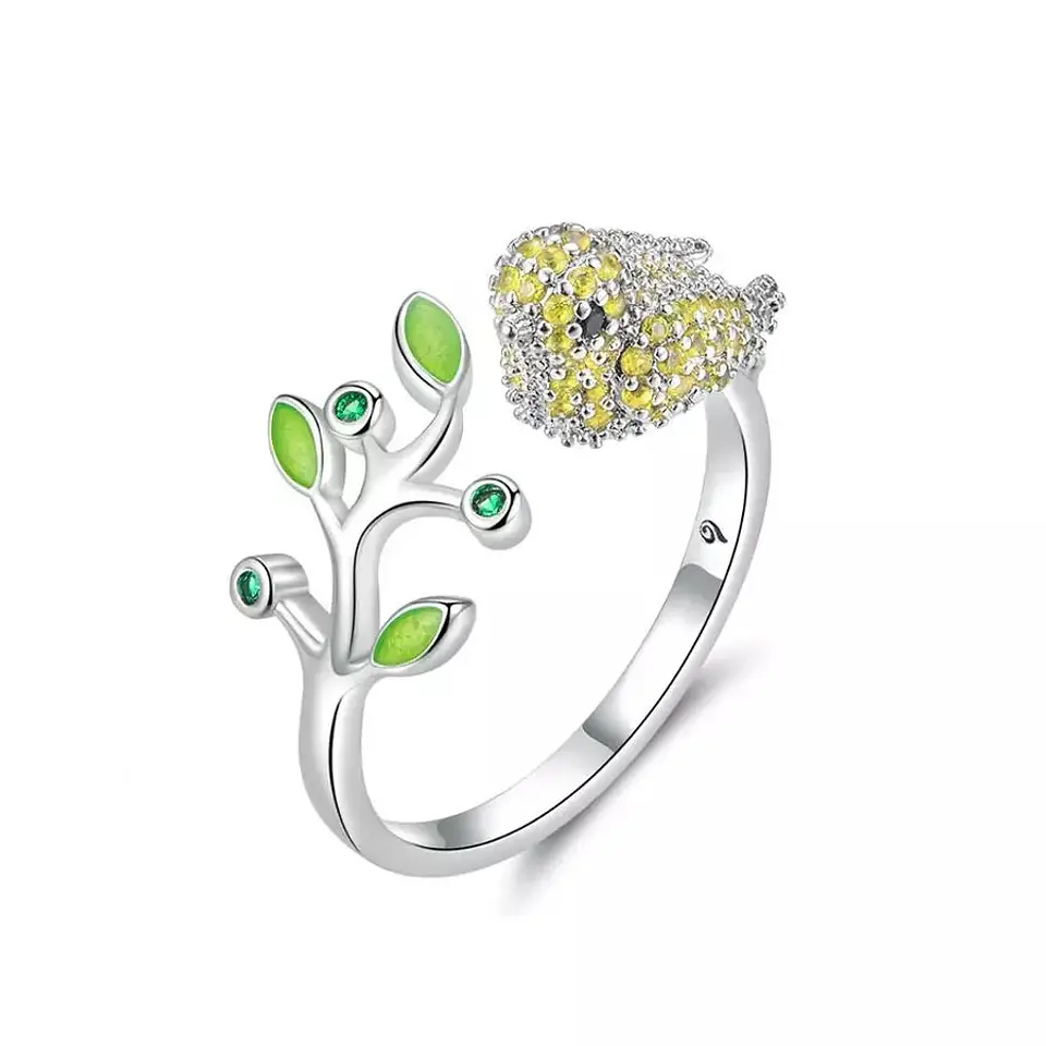 Anillo Pajaro Multicolor Circones Ajustable 1