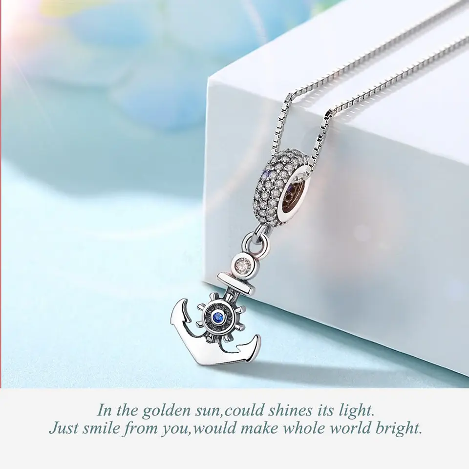 Charm Dije Plata 925 Ancla Naval 6