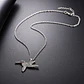Collar Colgante Colibri con Circones Plateado - Miniatura 5