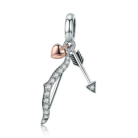 Charm Dije Plata 925 Arco Y Flecha Cupido