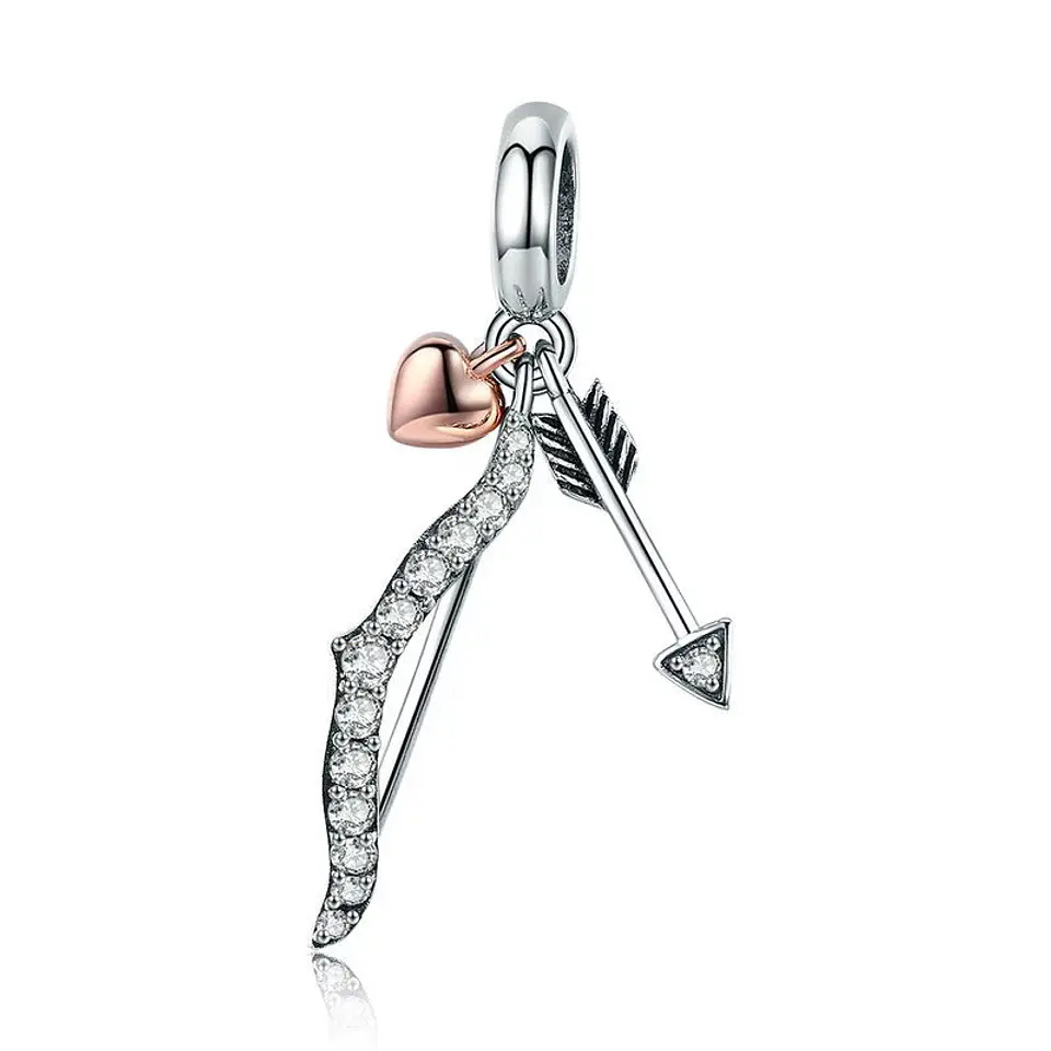Charm Dije Plata 925 Arco Y Flecha Cupido 1