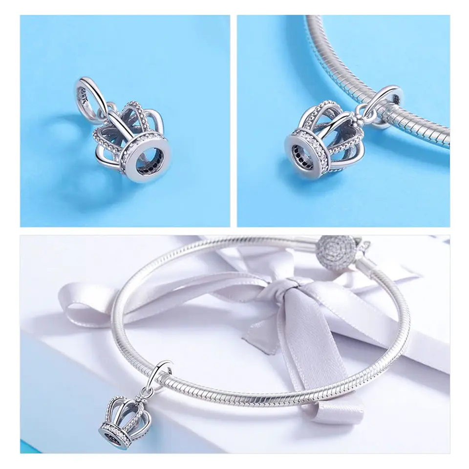 Charm Dije Plata 925 Corona Princesa 2