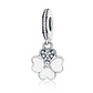 Charm Dije Plata 925 Trebol Blanco - Miniatura 1