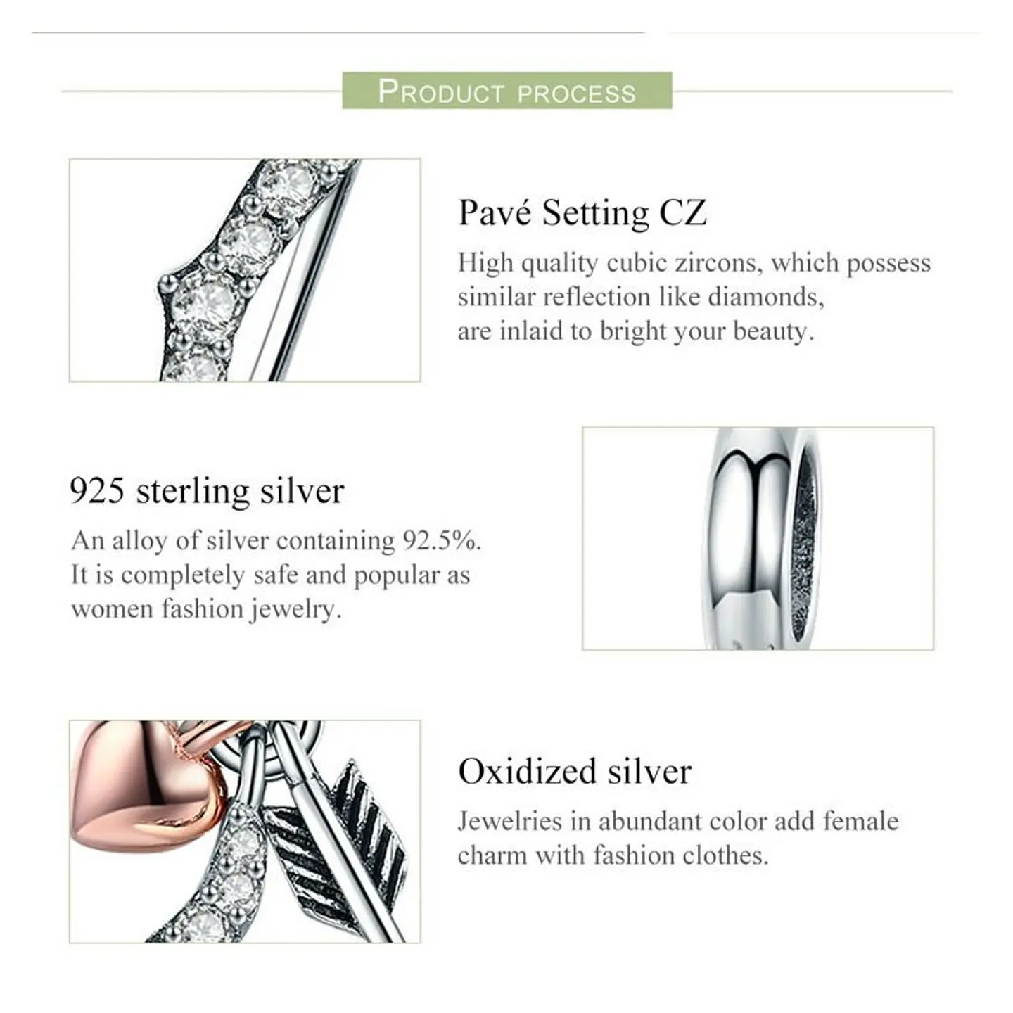 Charm Dije Plata 925 Arco Y Flecha Cupido 3