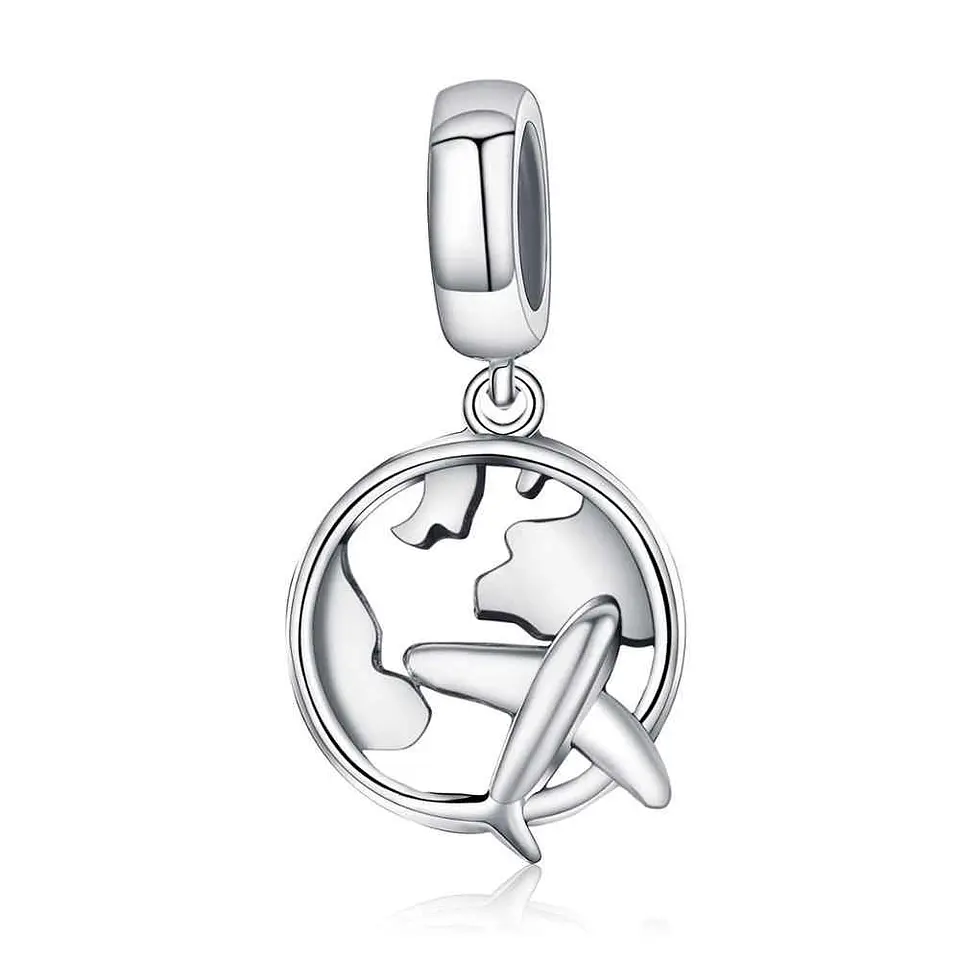 Charm Dije Plata 925 Avion Planeta 1