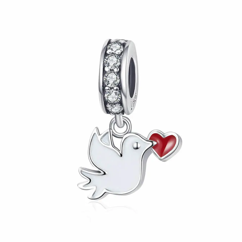 Charm Dije Plata 925 Paloma Blanca 1