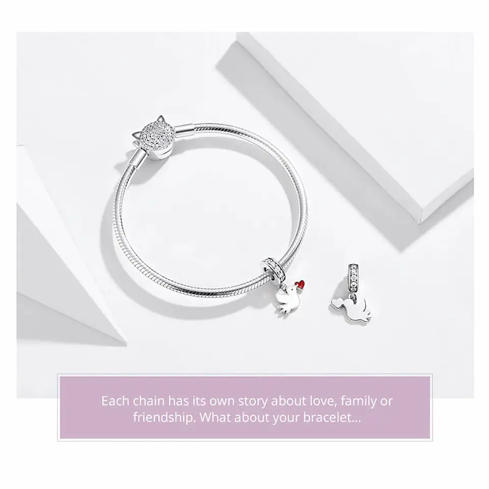 Charm Dije Plata 925 Paloma Blanca 3
