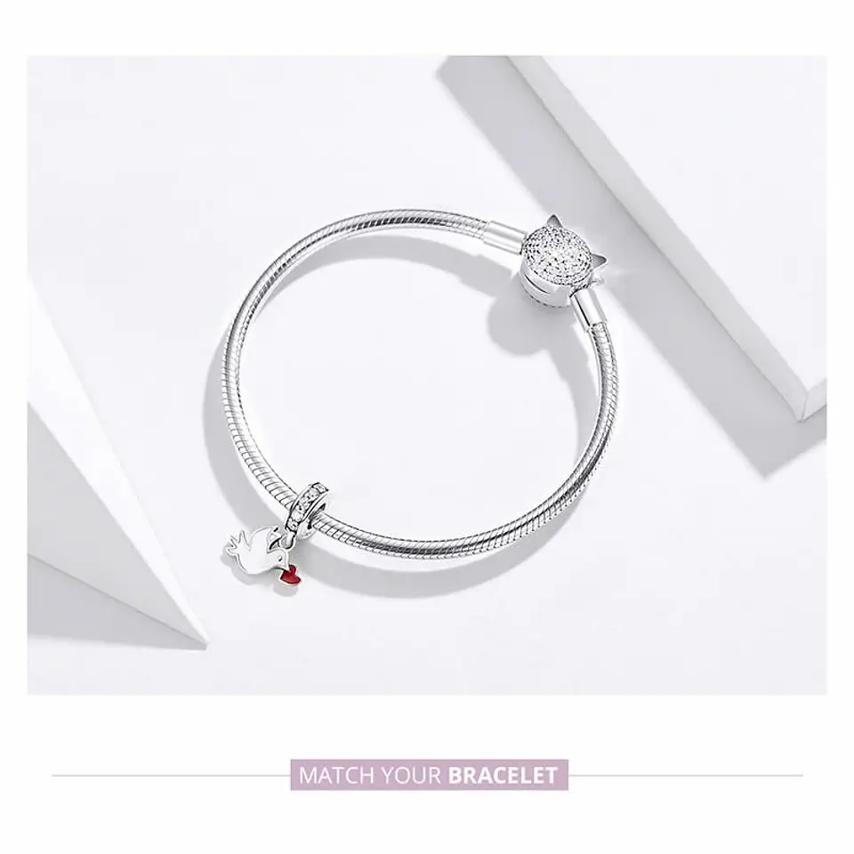 Charm Dije Plata 925 Paloma Blanca 4