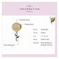Charm Dije Plata 925 Flor Girasol - Miniatura 3