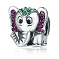 Charm Dije Plata 925 Elefante Circones Colores - Miniatura 1
