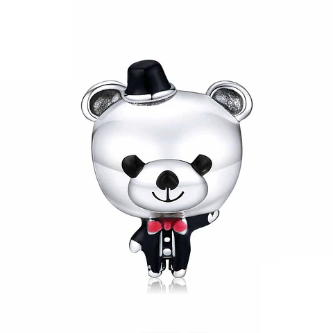 Charm Dije Plata 925 Oso Elegante