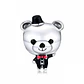 Charm Dije Plata 925 Oso Elegante - Miniatura 1