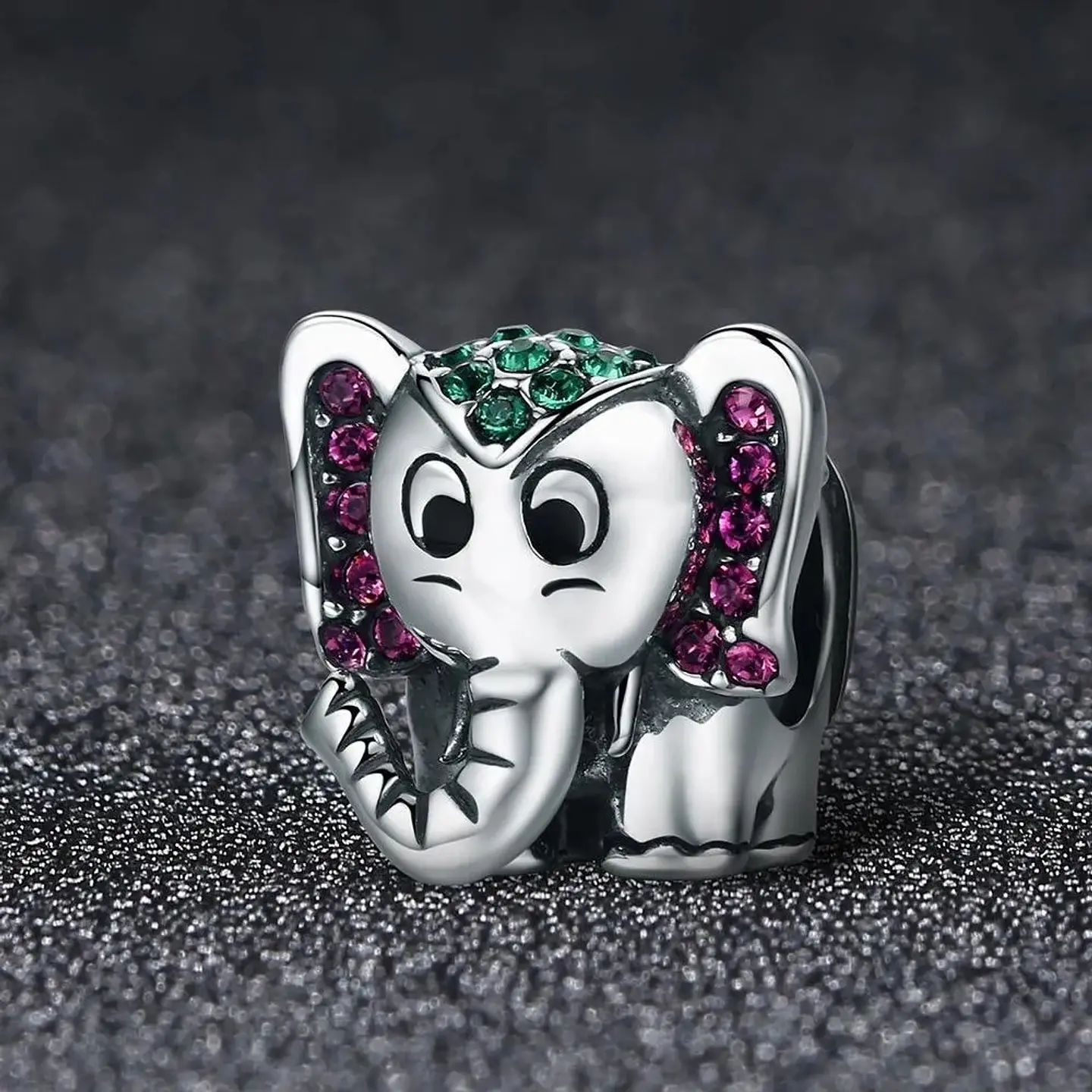 Charm Dije Plata 925 Elefante Circones Colores 3