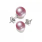 Aros Plata 925 Pasador Perla Morada - Miniatura 1