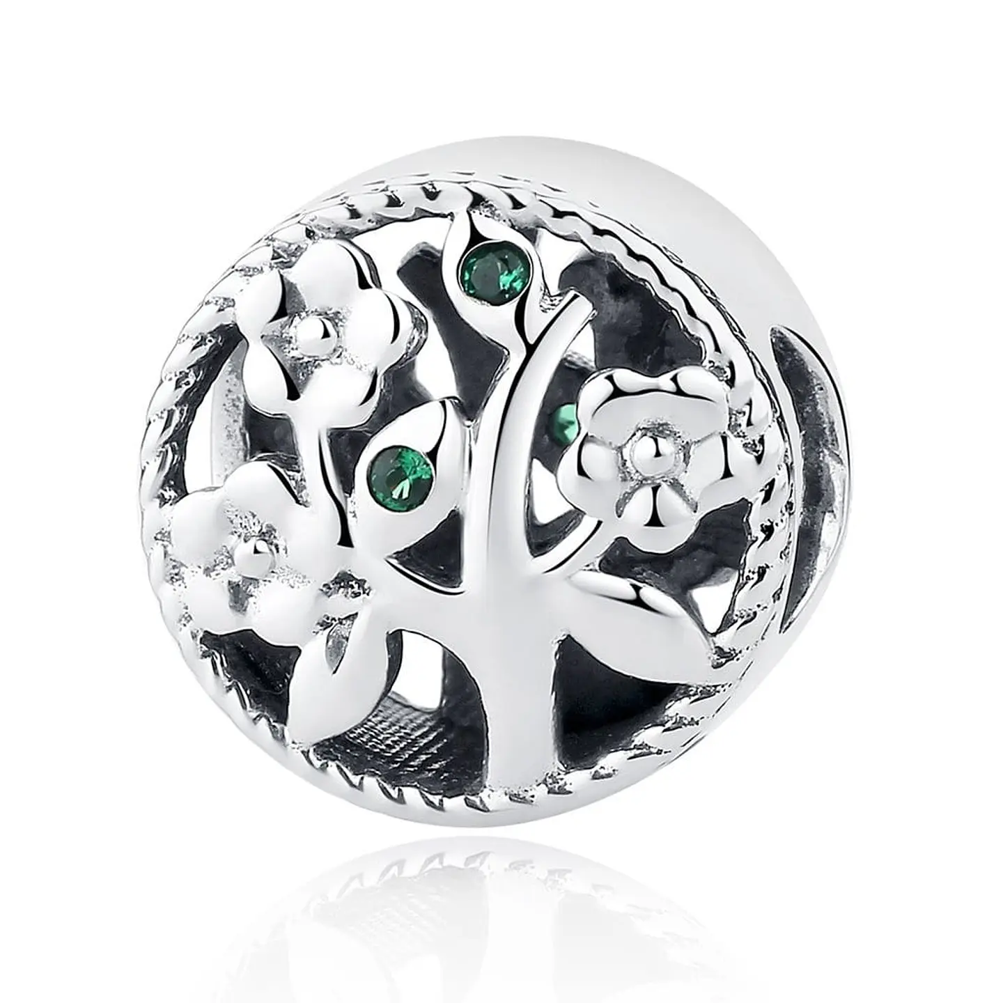 Charm Plata 925 Arbol de La Vida Circular 1