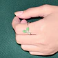 Anillo Doble Hoja Verde Plateado - Miniatura 3